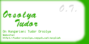 orsolya tudor business card